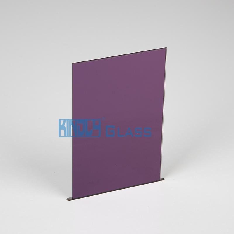Clear glass violet coated silver mirror